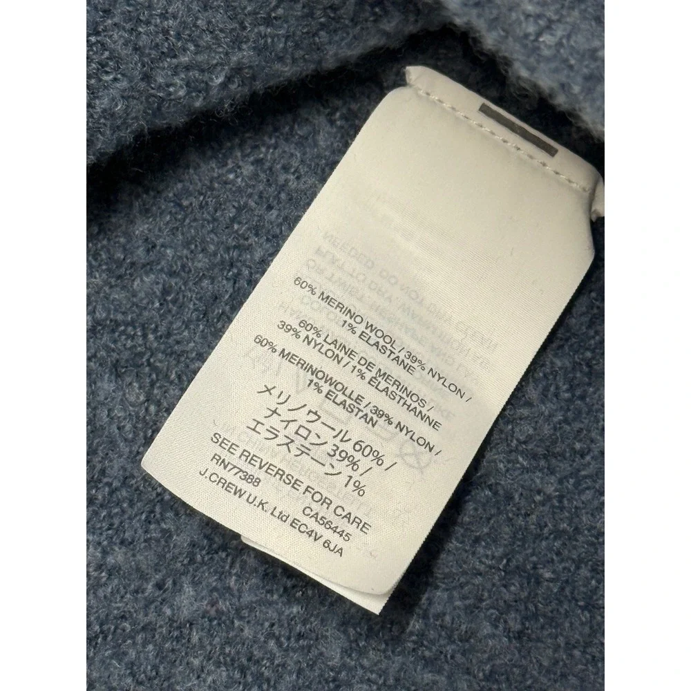 J. Crew Womens Blue Fuzzy Oversized Longline Cardigan Sweater Size M‎ V-Neck